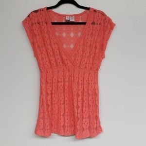 Love on a Hanger Sheer Patterned Blouse